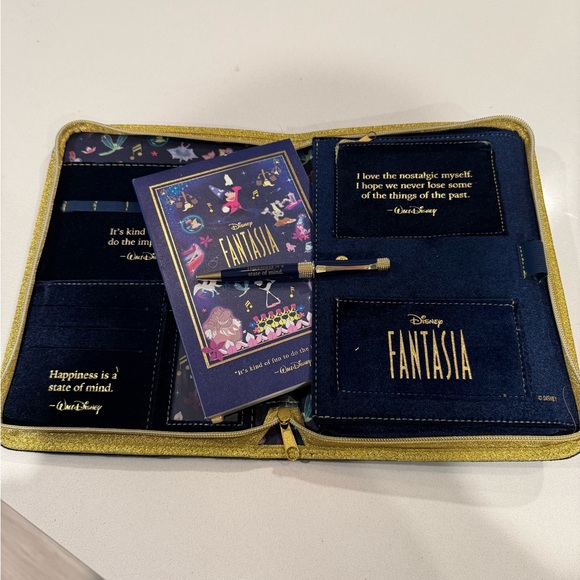 Disney Navy and Gold Folio with Mickey Mouse - Picture 4 of 5